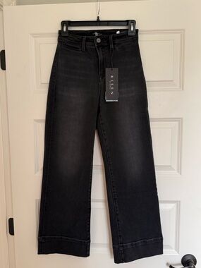 NWT Risen Murray High Rise Wide Leg Jean in Washed Black